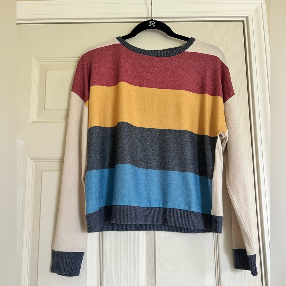 NWT Natural Reflections Multicolor Striped Sweater